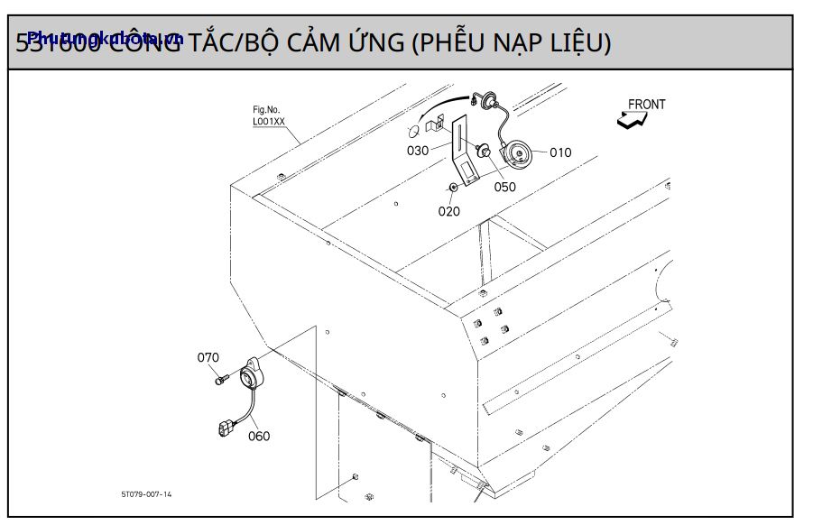 Công tắc - bộ cảm ứng (phễu nạp liệu)